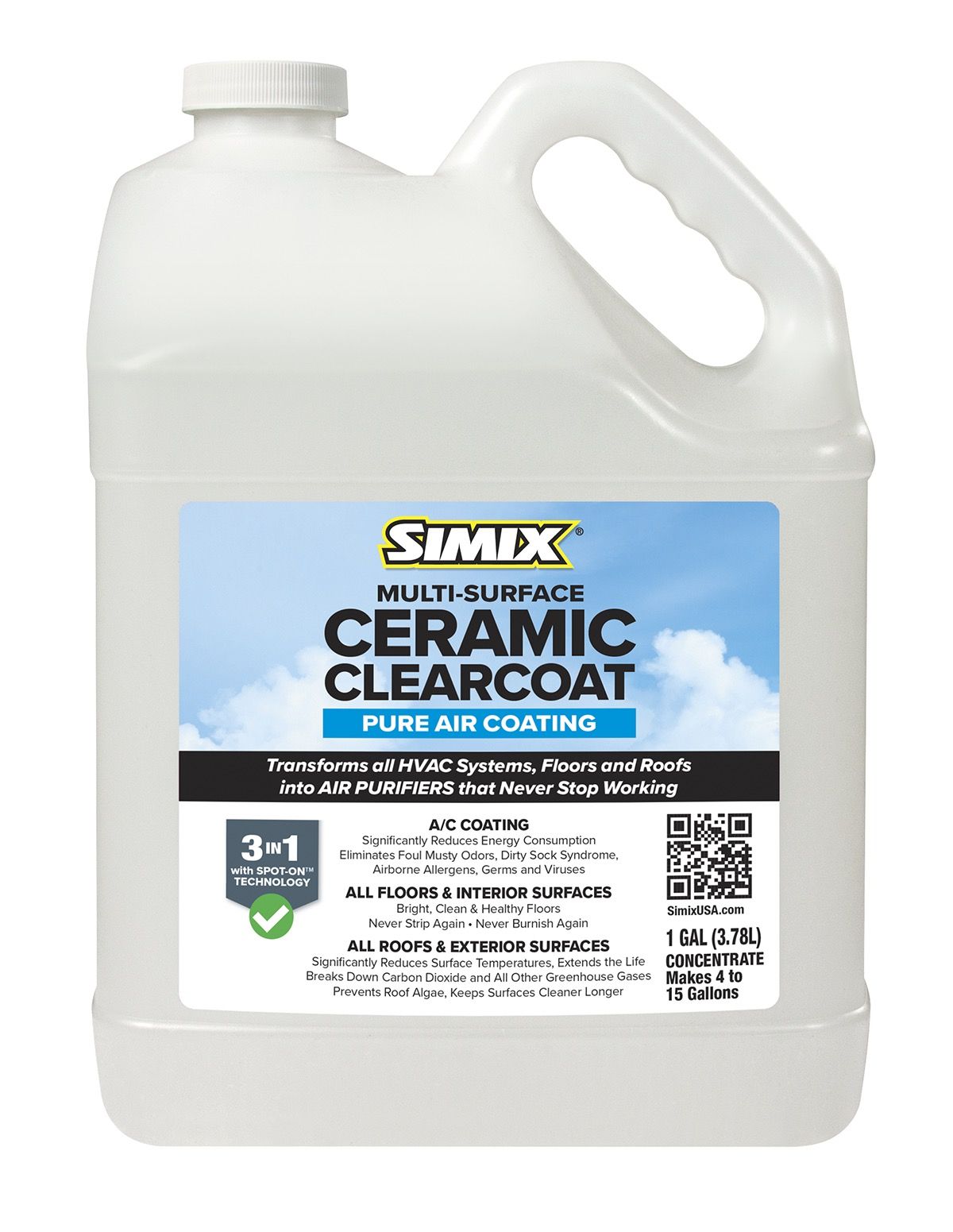SIMIX Multi-Surface Ceramic Clearcoat pure air coating, one gallon