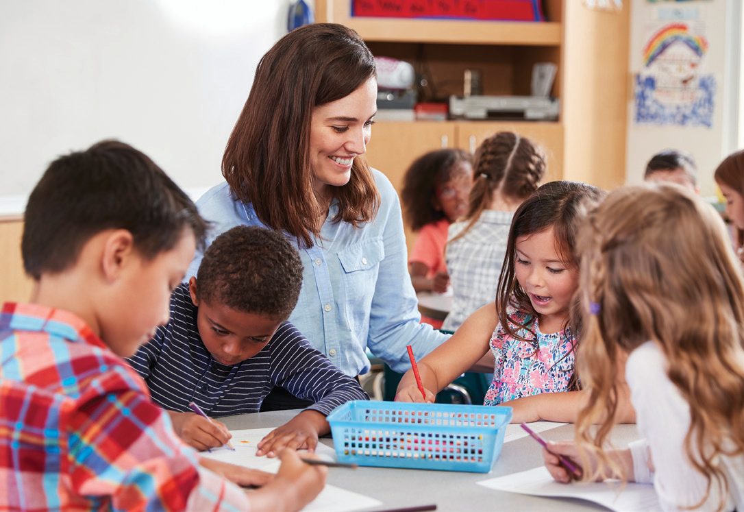 Classroom setting representative of the indoor spaces where SIMIX evaporator coil treatment improves air quality