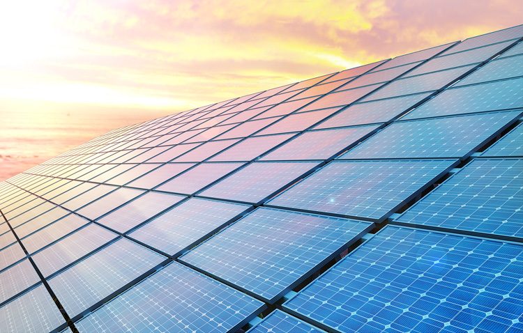 Solar panel array, the kind of surface SIMIX Ceramic Clearcoat protects from UV and dust build-up